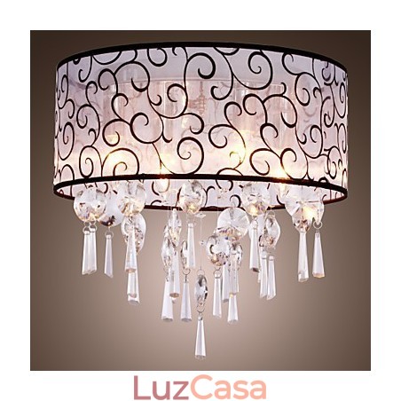 Tambor moderno contemporâneo cristal galvanizado metal montagem embutida Tambor moderno contemporâneo cristal galvanizado metal montagem embutida