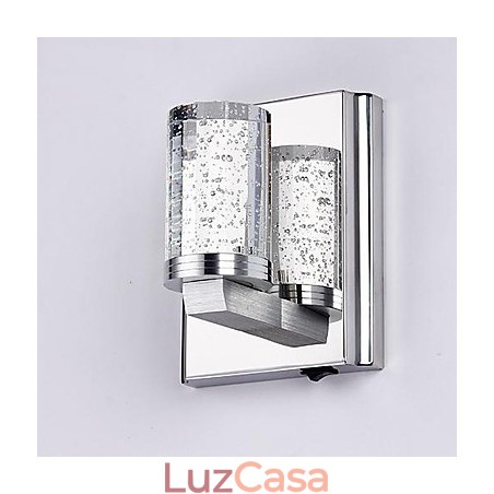 Mini Luminária de Parede 1Light Artística Aço Inoxidável Revestimento em Aço Inoxidável Mini Luminária de Parede 1Light Artística Aço Inoxidável Revestimento em Aço Inoxidável