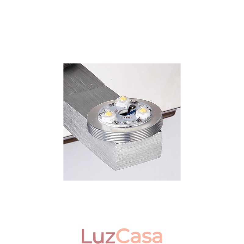 Mini Luminária de Parede 1Light Artística Aço Inoxidável Revestimento em Aço Inoxidável
