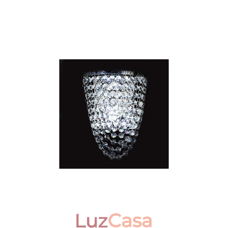 Luminárias de parede de cristal embutidas modernas contemporâneas de metal
