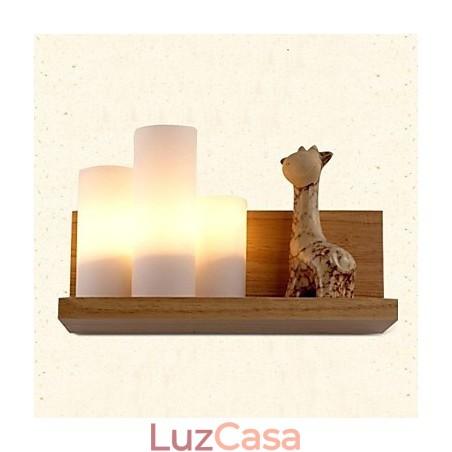 Luminária de parede Três luzes e vidro