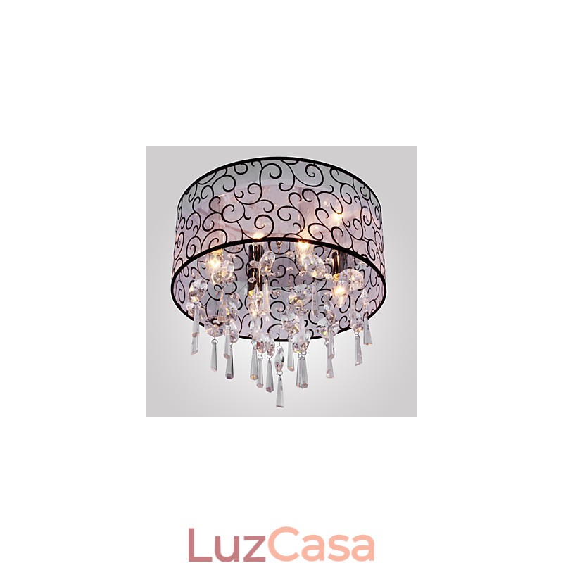 Tambor moderno contemporâneo cristal galvanizado metal montagem embutida