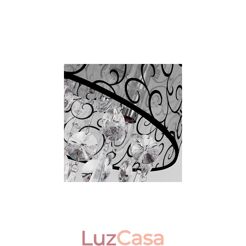 Tambor moderno contemporâneo cristal galvanizado metal montagem embutida