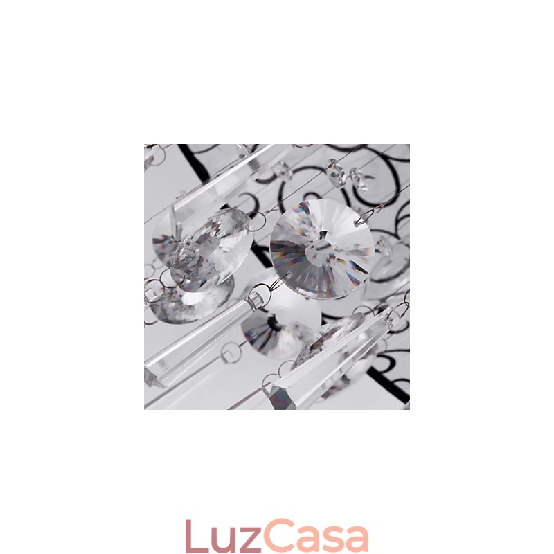 Tambor moderno contemporâneo cristal galvanizado metal montagem embutida
