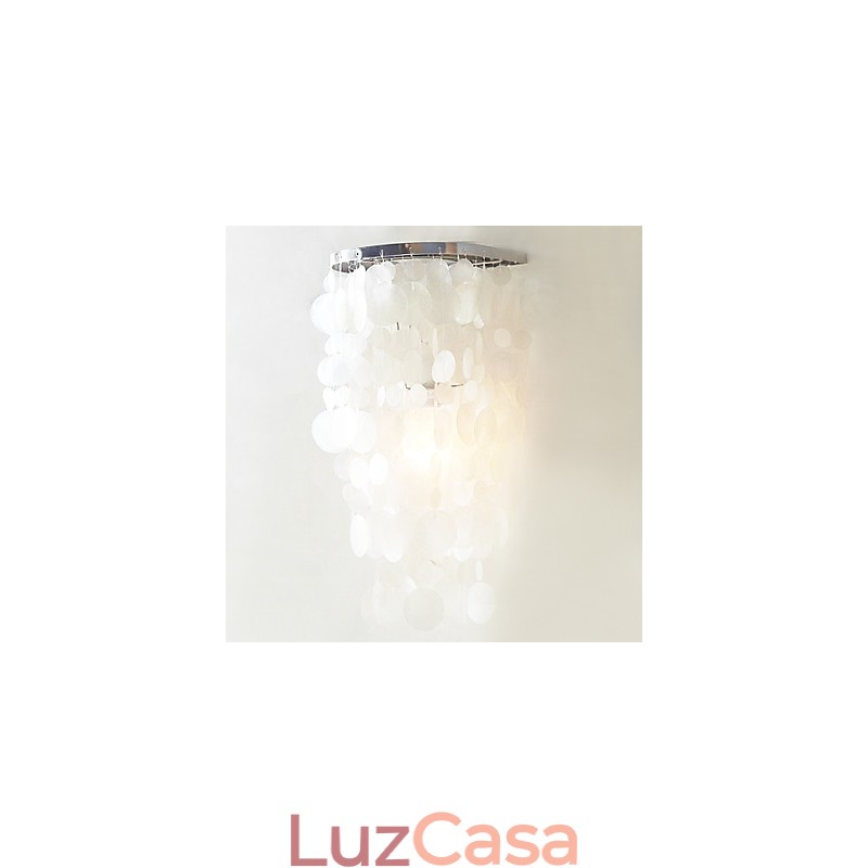 Luminária de parede elegante com 1 luz em branco quente