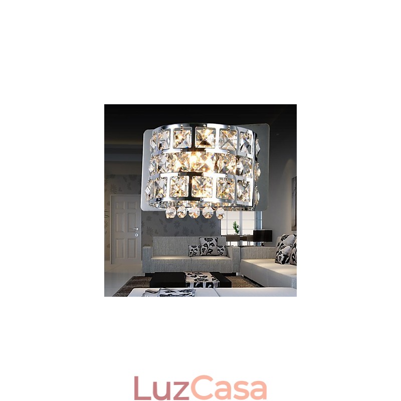 Luminárias de parede embutidas de cristal modernas contemporâneas G4 Metal