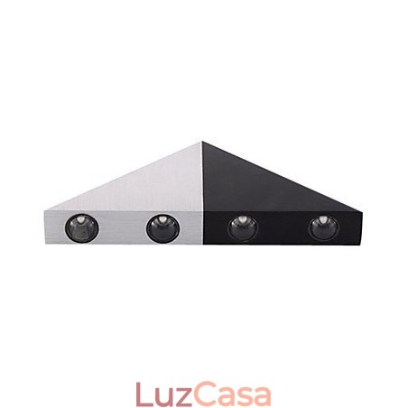 Luminária de parede moderna com design em estilo triângulo chique em preto e prata Luminária de parede moderna com design em estilo triângulo chique em preto e prata