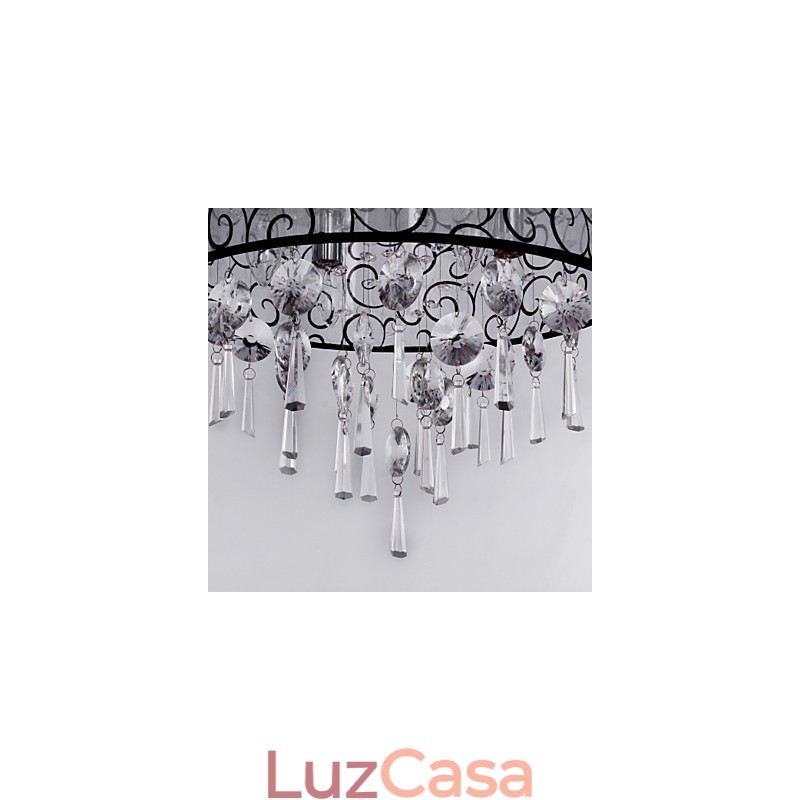Tambor moderno contemporâneo cristal galvanizado metal montagem embutida
