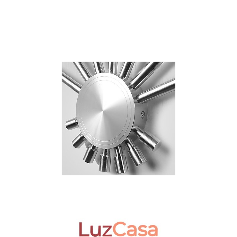 Luminária de parede moderna com luz difusa em forma de leque 7 bastões de metal estilo chique