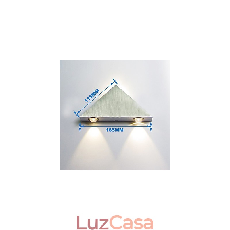 Luminárias de parede embutidas modernas contemporâneas de metal