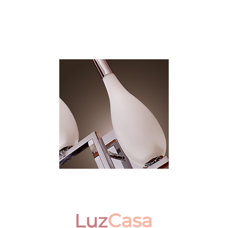 Luminária de parede de cristal com 2 luzes em formato de garrafa