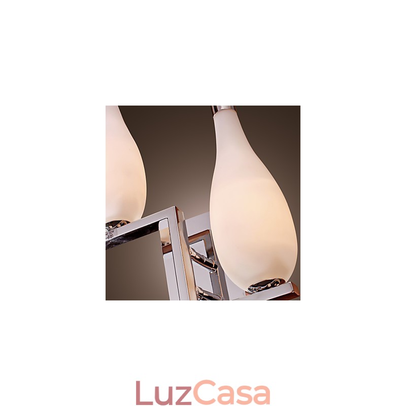 Luminária de parede de cristal com 2 luzes em formato de garrafa