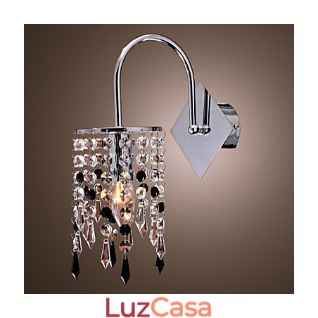Luminária de parede com gota de cristal elegante Luminária de parede com gota de cristal elegante