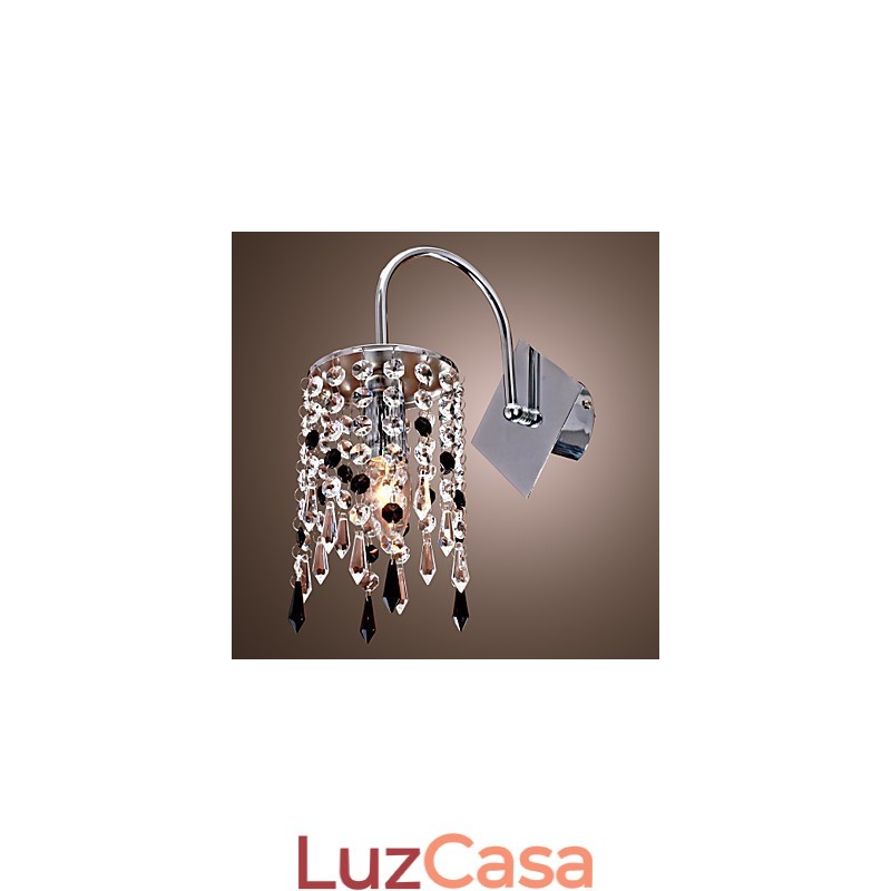 Luminária de parede com gota de cristal elegante
