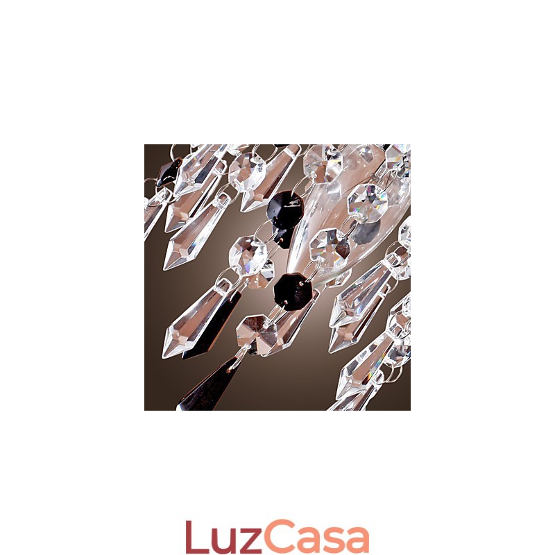 Luminária de parede com gota de cristal elegante
