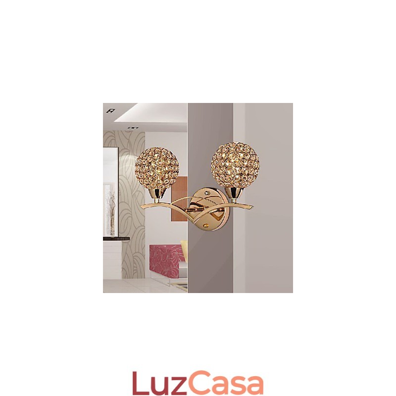 Luminária de parede moderna e chique com 2 luzes