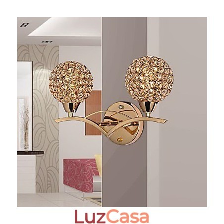 Luminária de parede moderna e chique com 2 luzes Luminária de parede moderna e chique com 2 luzes