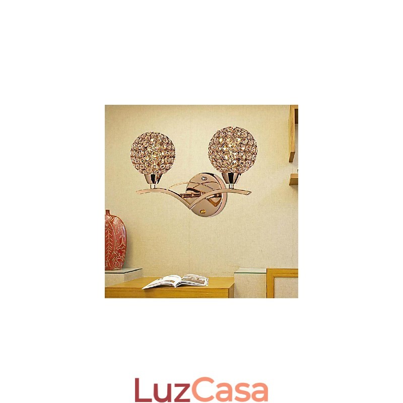 Luminária de parede moderna e chique com 2 luzes