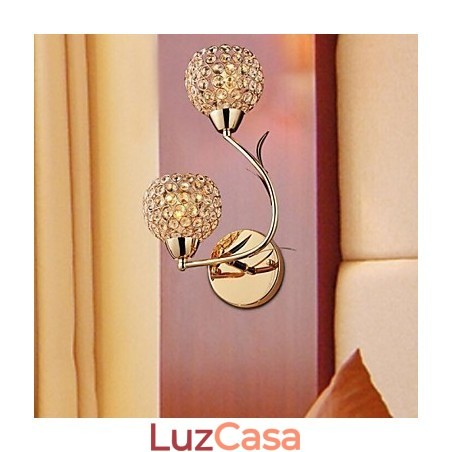 Arandelas de parede de cristal Luzes de parede de leitura Modernas contemporâneas Metal Arandelas de parede de cristal Luzes de parede de leitura Modernas contemporâneas Metal