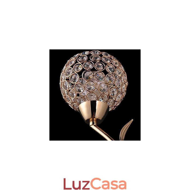 Arandelas de parede de cristal Luzes de parede de leitura Modernas contemporâneas Metal