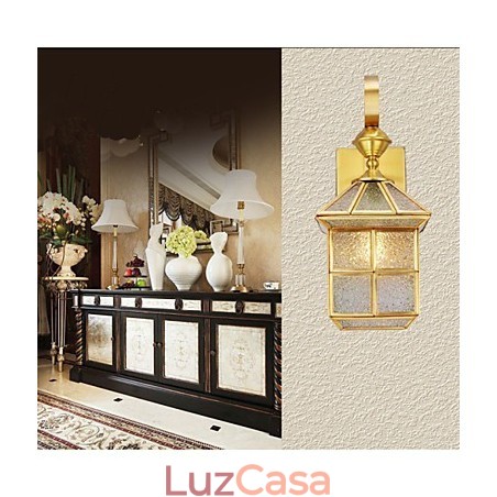 Lâmpada externa Lâmpada de jardim Lâmpada externa Lâmpada de cobre completo