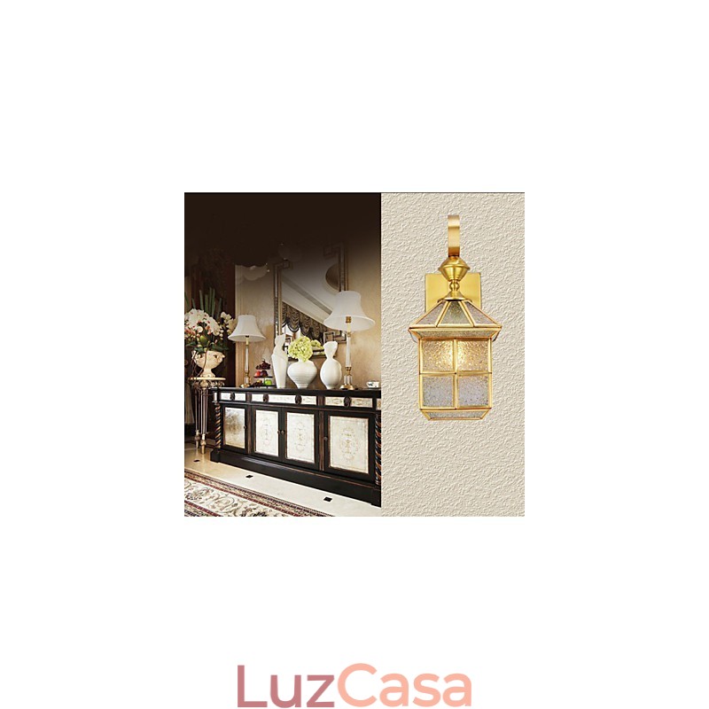 Lâmpada externa Lâmpada de jardim Lâmpada externa Lâmpada de cobre completo