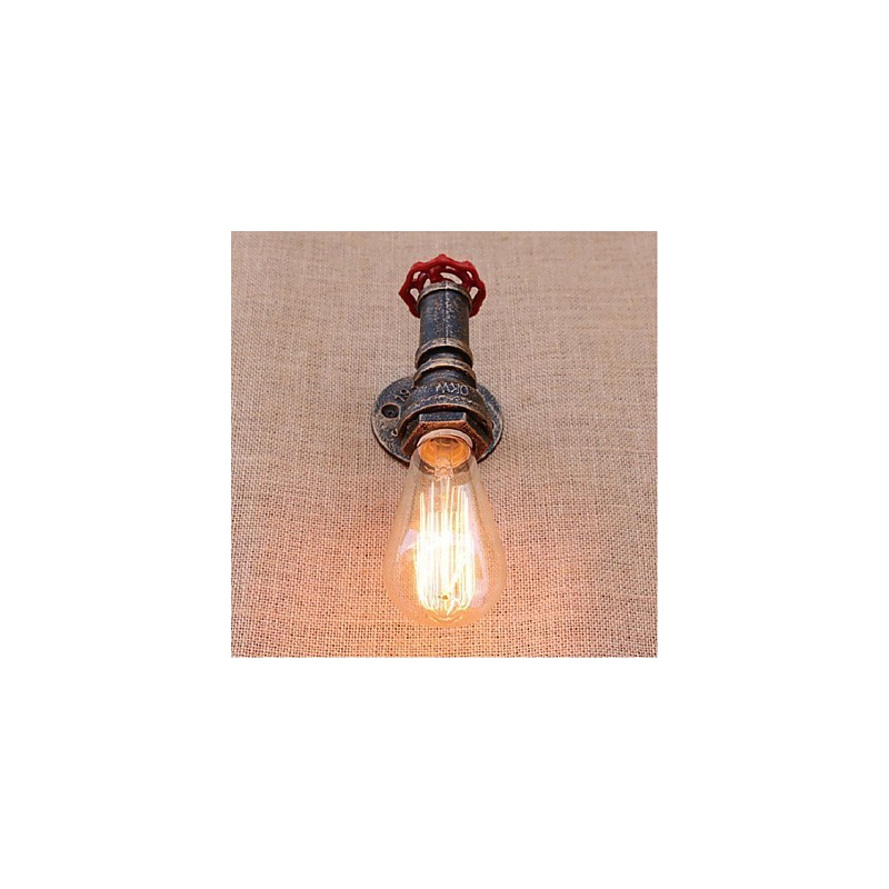Nostalgia Simple Water Pipe Decorativo Pequeno Luminária de Parede Luz de Parede