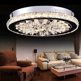 Cristal Flush Mount Moderno Contemporâneo Sala de Estar Cama Jantar Crianças Metal