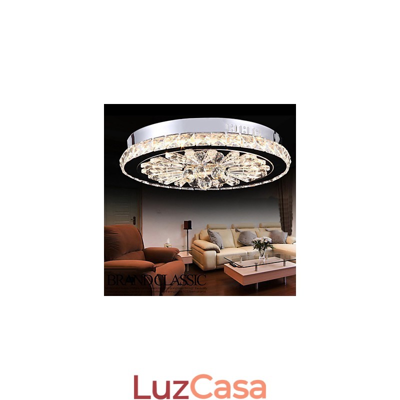 Cristal Flush Mount Moderno Contemporâneo Sala de Estar Cama Jantar Crianças Metal