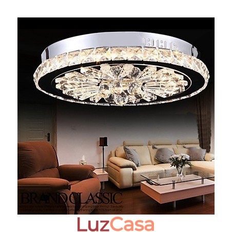 Cristal Flush Mount Moderno Contemporâneo Sala de Estar Cama Jantar Crianças Metal Cristal Flush Mount Moderno Contemporâneo Sala de Estar Cama Jantar Crianças Metal