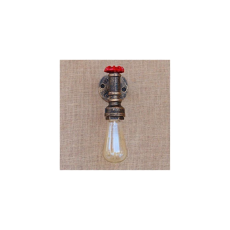 Nostalgia Simple Water Pipe Decorativo Pequeno Luminária de Parede Luz de Parede