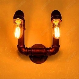 American Bar Xiang Quarto Corredor Tubo de Água Luminária de Parede Retro Industrial Luminária de Parede de Ferro