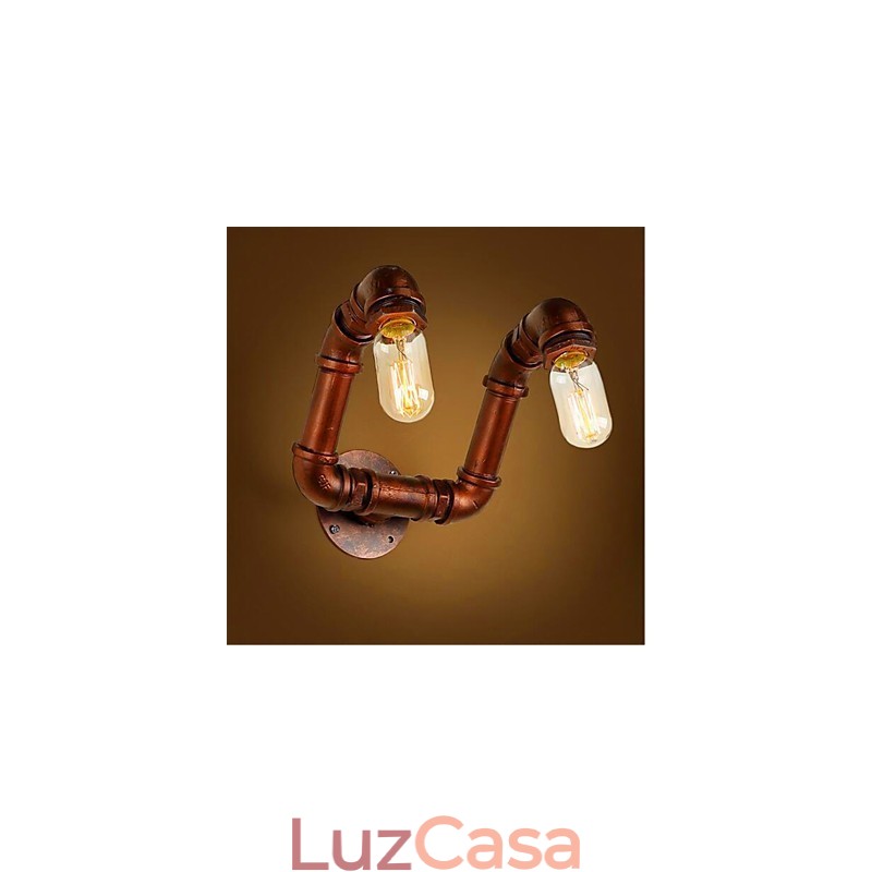 American Bar Xiang Quarto Corredor Tubo de Água Luminária de Parede Retro Industrial Luminária de Parede de Ferro