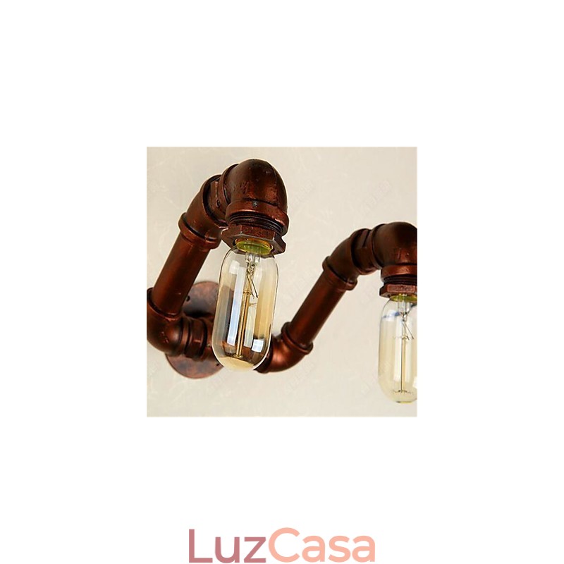 American Bar Xiang Quarto Corredor Tubo de Água Luminária de Parede Retro Industrial Luminária de Parede de Ferro