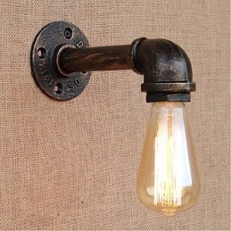 Nostalgia Simple Water Pipe Decorativo Pequeno Luminária de Parede Luz de Parede