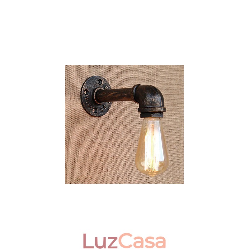 Nostalgia Simple Water Pipe Decorativo Pequeno Luminária de Parede Luz de Parede