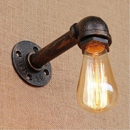 Nostalgia Simple Water Pipe Decorativo Pequeno Luminária de Parede Luz de Parede