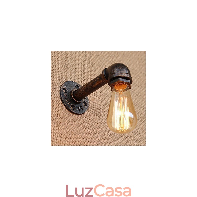 Nostalgia Simple Water Pipe Decorativo Pequeno Luminária de Parede Luz de Parede