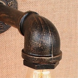 Nostalgia Simple Water Pipe Decorativo Pequeno Luminária de Parede Luz de Parede