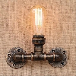 Nostalgia Simple Water Pipe Decorativo Pequeno Luminária de Parede Luz de Parede