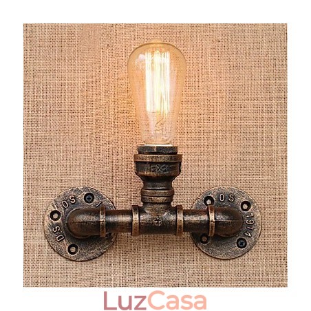 Nostalgia Simple Water Pipe Decorativo Pequeno Luminária de Parede Luz de Parede Nostalgia Simple Water Pipe Decorativo Pequeno Luminária de Parede Luz de Parede