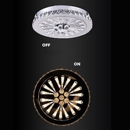 Cristal Flush Mount Moderno Contemporâneo Sala de Estar Cama Jantar Crianças Metal