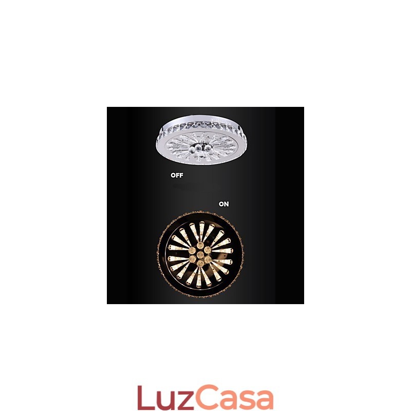 Cristal Flush Mount Moderno Contemporâneo Sala de Estar Cama Jantar Crianças Metal