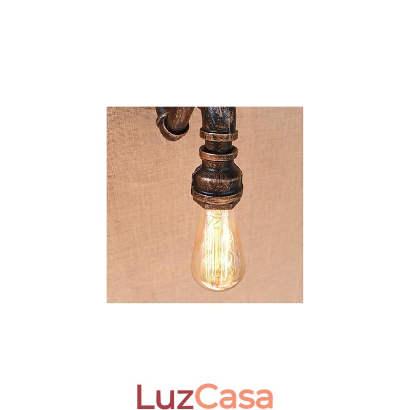 Nostalgia Simple Water Pipe Decorativo Pequeno Luminária de Parede Luz de Parede