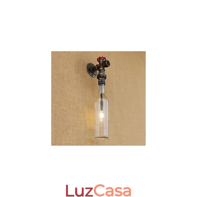 Luminária de parede rústica Lodge Bronze para iluminação ambiente