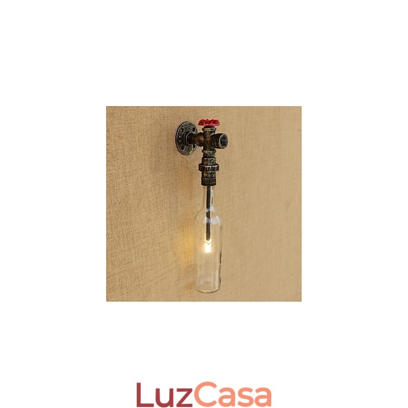 Luminária de parede rústica Lodge Bronze para iluminação ambiente
