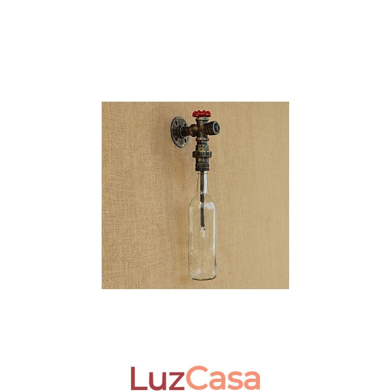 Luminária de parede rústica Lodge Bronze para iluminação ambiente