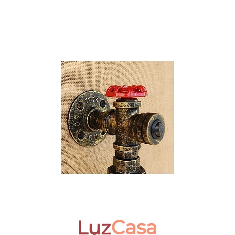 Luminária de parede rústica Lodge Bronze para iluminação ambiente