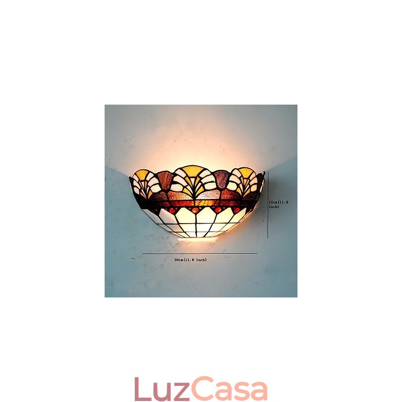 Retro Country Wall Lights Glass Shade Sala de estar Quarto Restaurante Café Bar Wall Spots