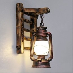 Chinês retro nostalgia criativa iluminação querosene lâmpada lanternas arandelas de parede luz de parede